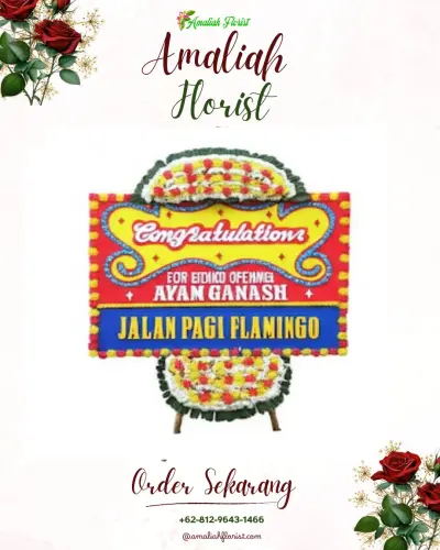 Bunga Papan Congratulation di Pantai Gelam